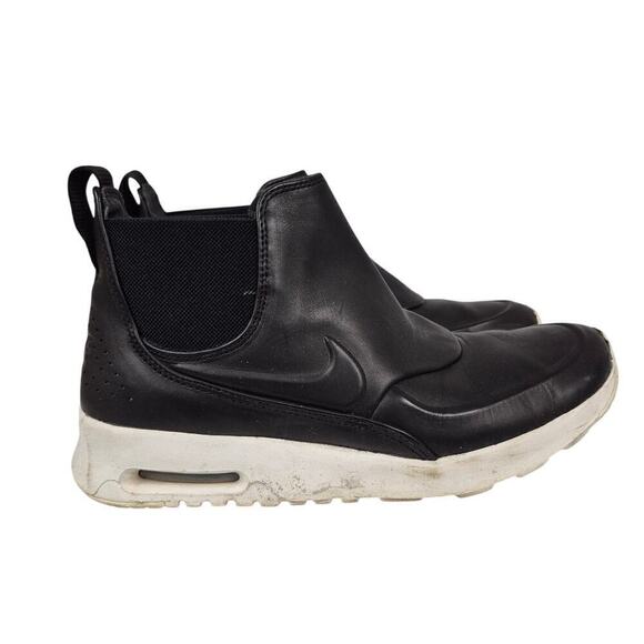 Nike Air Max Thea Mid Black Sail Leather Womens Sneaker Boots 9 - Picture 2 of 7